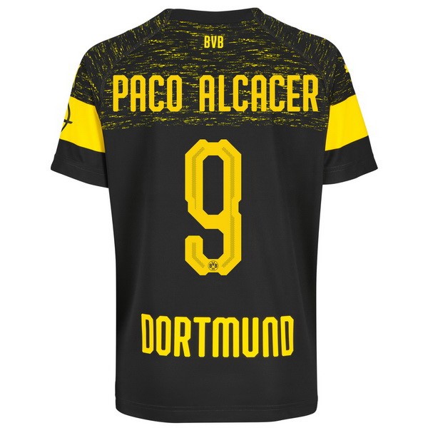 Camiseta Borussia Dortmund Segunda equipación Paco Alcacer 2018-2019 Negro